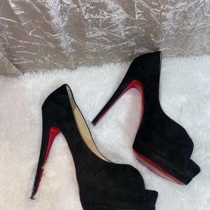 Christian Louboutin 120 Peep Toe Suede